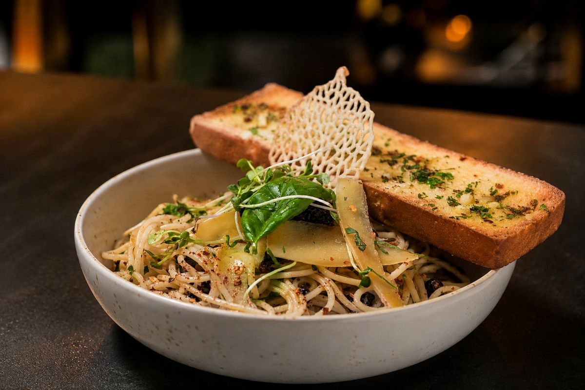 Aglio e Olio — plated at Levitate