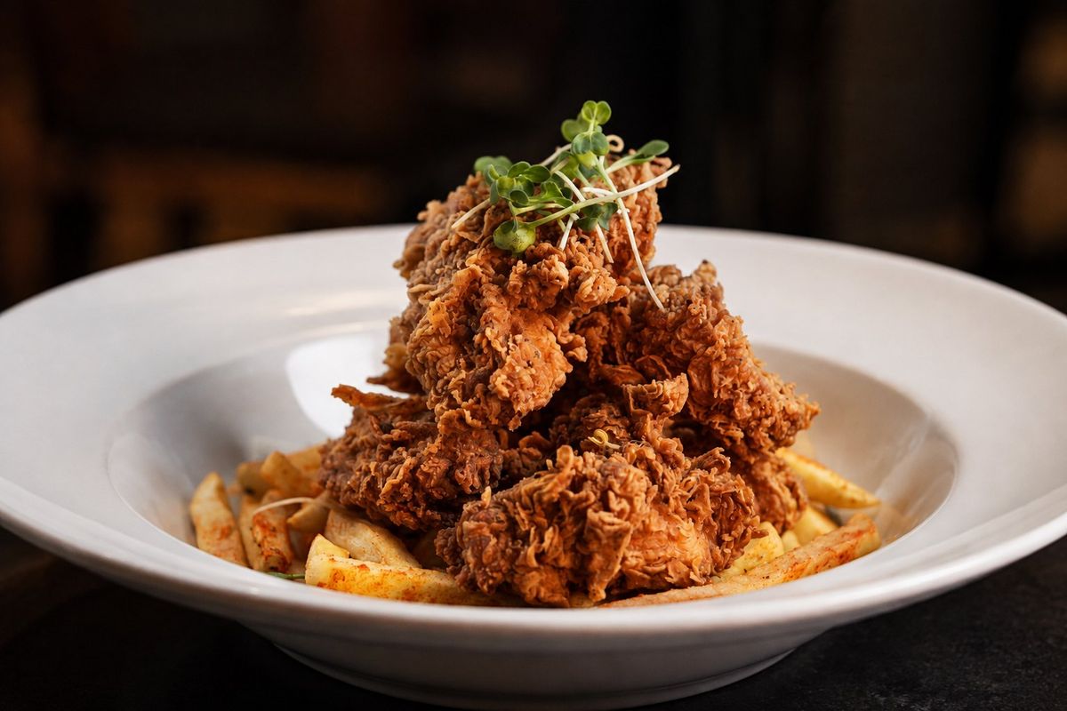 Crispy Fried Chicken Wings — plated at Levitate