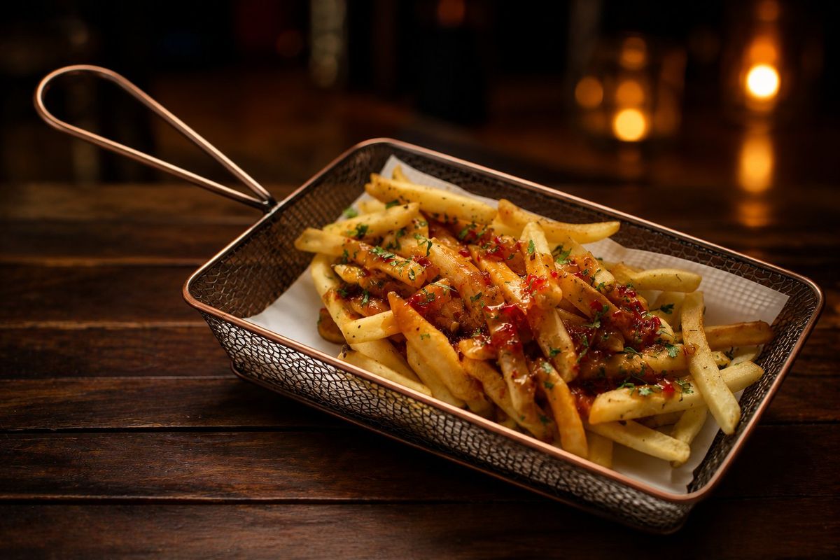 French Fries — plated at Levitate