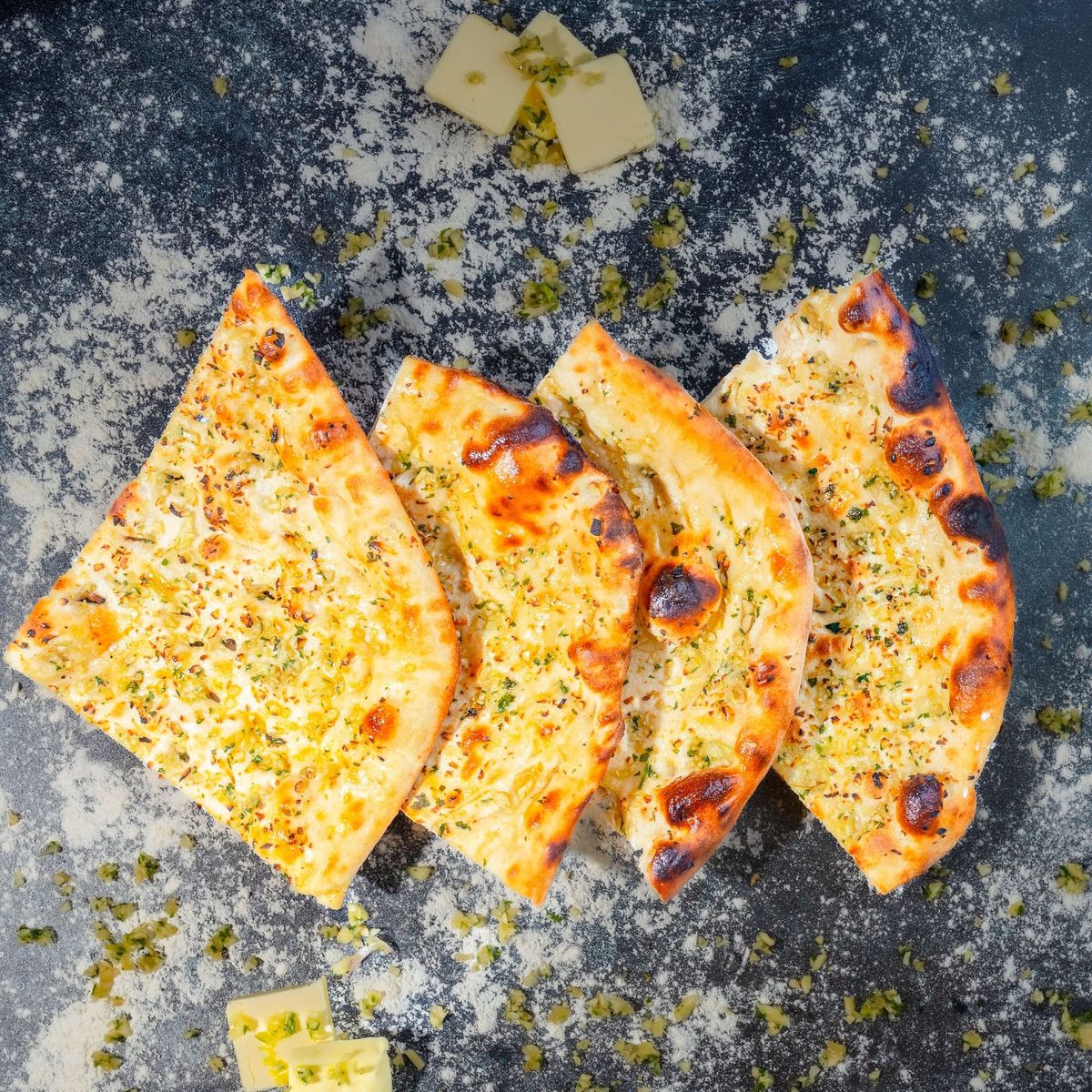 Garlic Naan — plated at Levitate