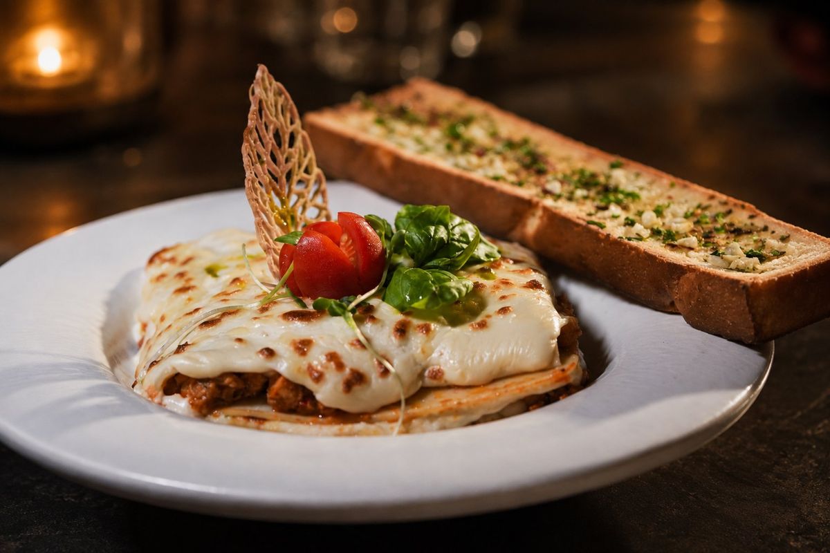 Lasagna — plated at Levitate