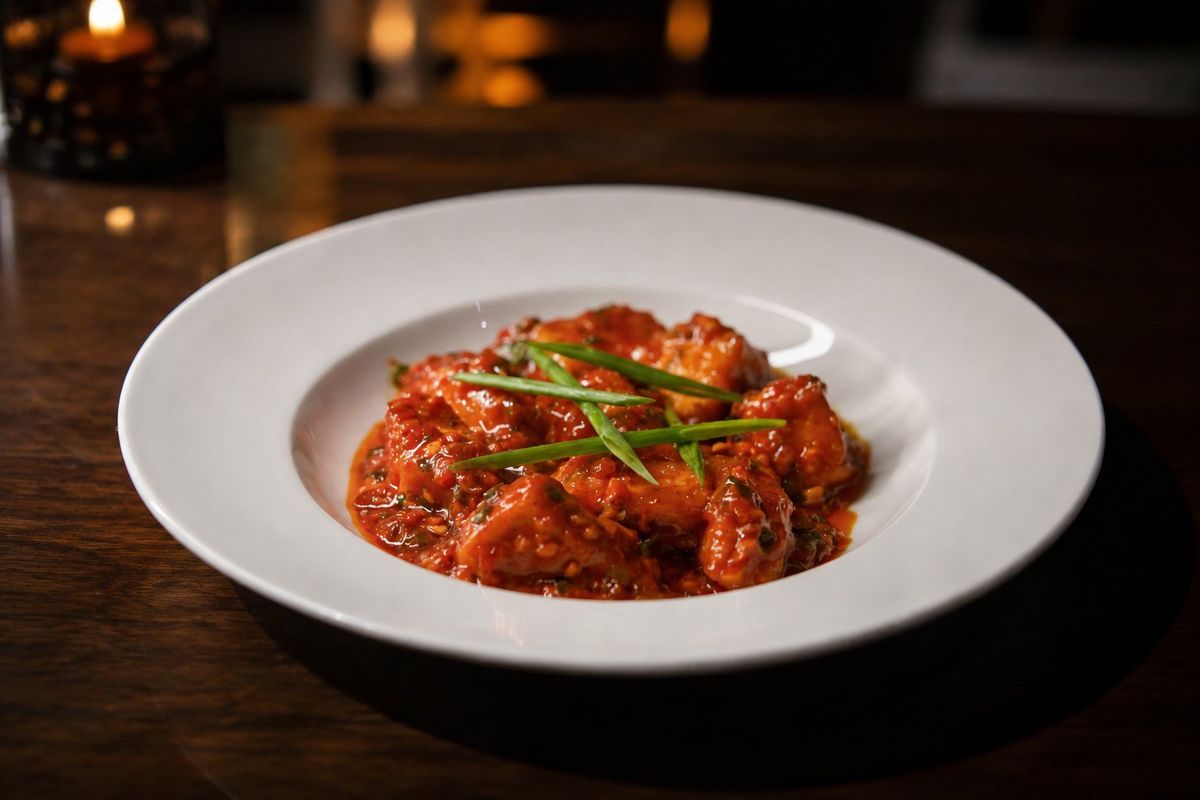 Levi Chilli Paneer — plated at Levitate