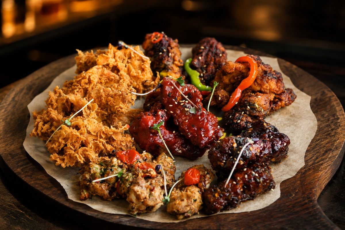 Levitate Wings Platter — plated at Levitate