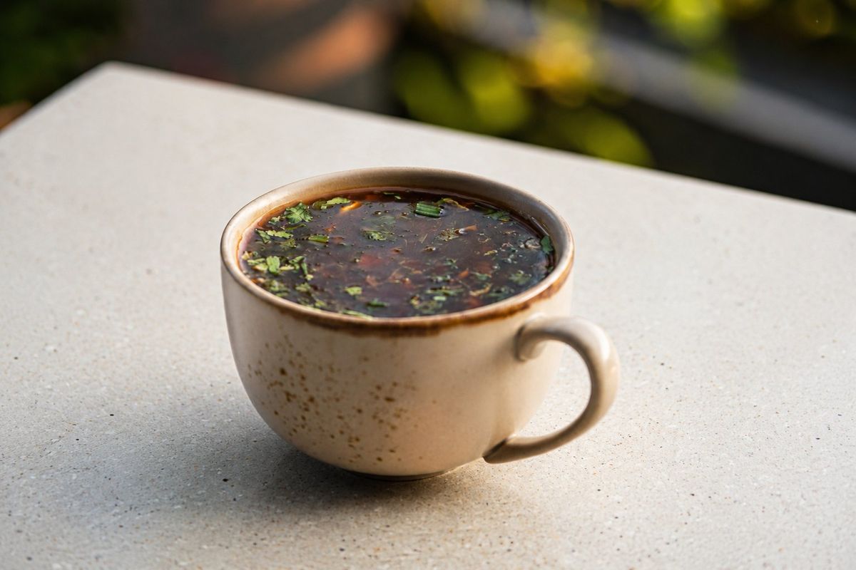 Manchow Soup — plated at Levitate