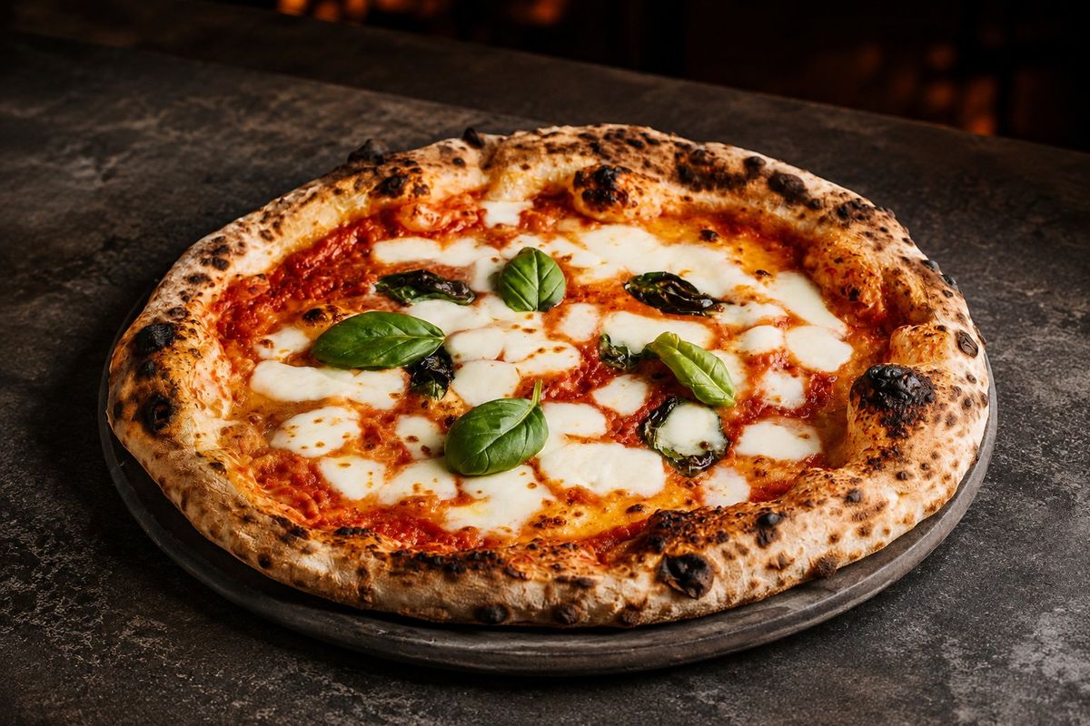 Margherita Pizza — plated at Levitate
