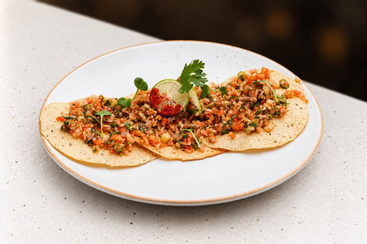 Masala Papad — plated at Levitate