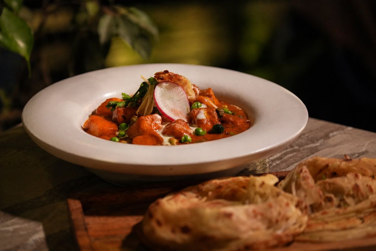 Matar Paneer — plated at Levitate