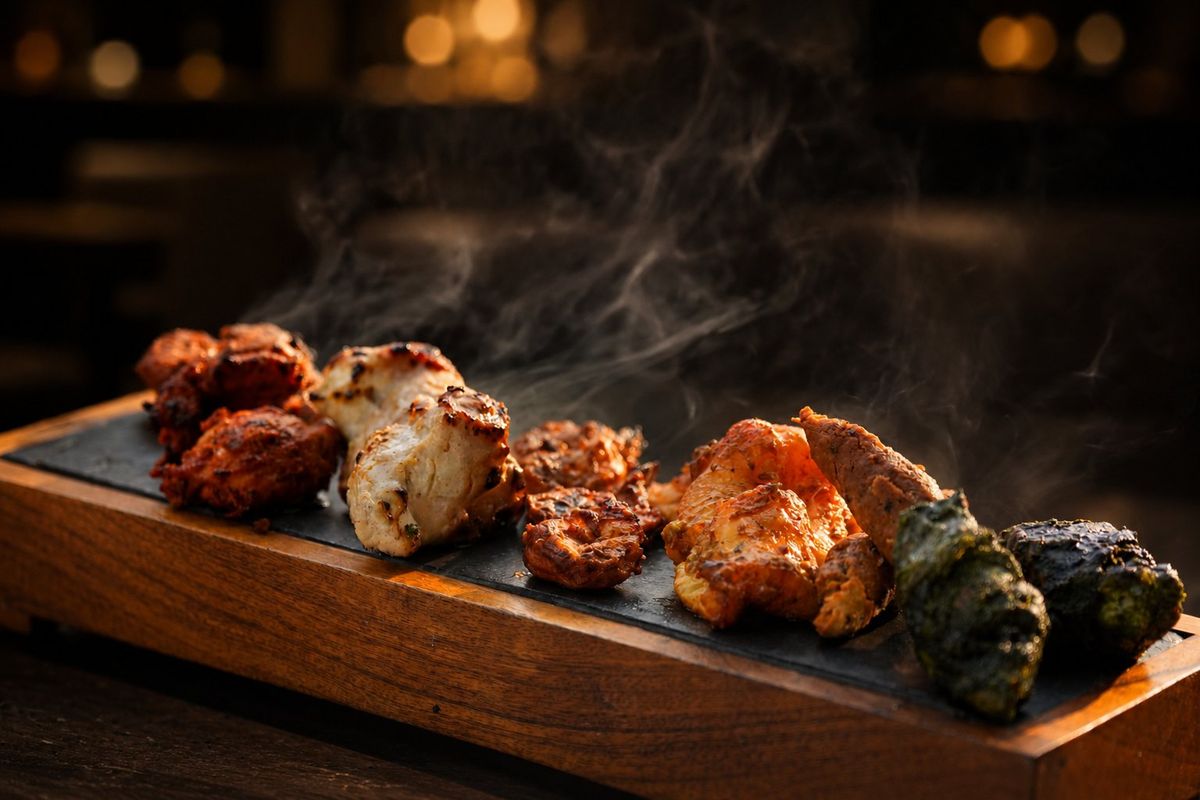 Mega Tandoori Platter — plated at Levitate