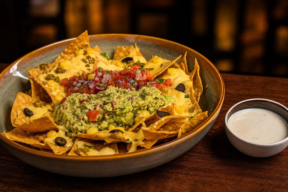 Plain Jane Nachos — plated at Levitate