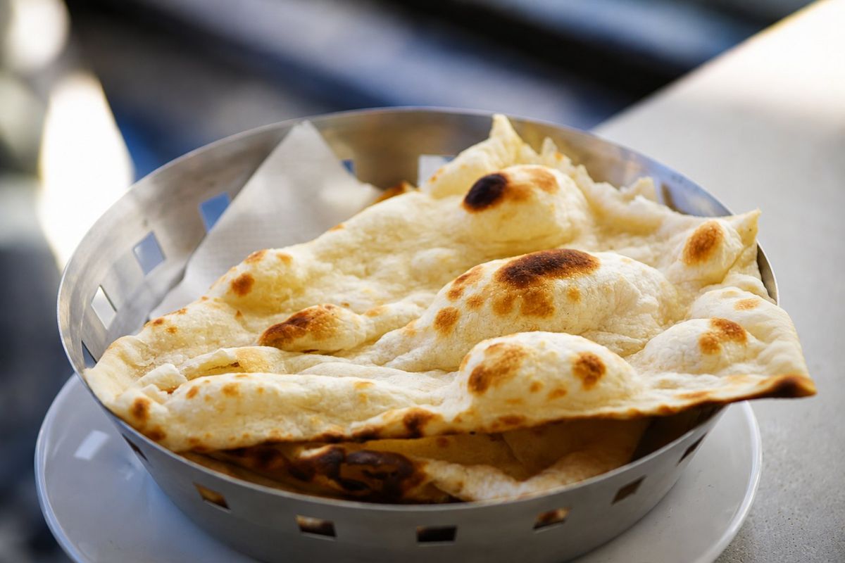 Plain Naan — plated at Levitate