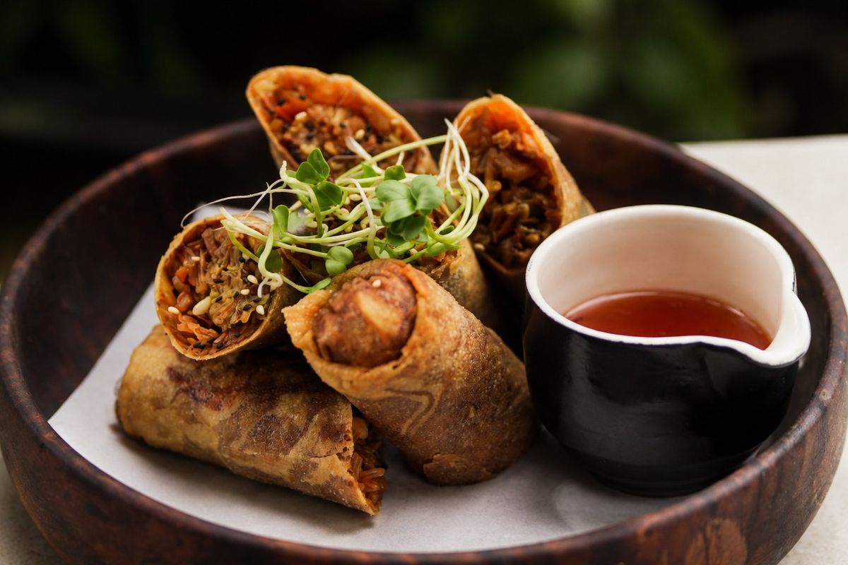 Spring Roll — plated at Levitate