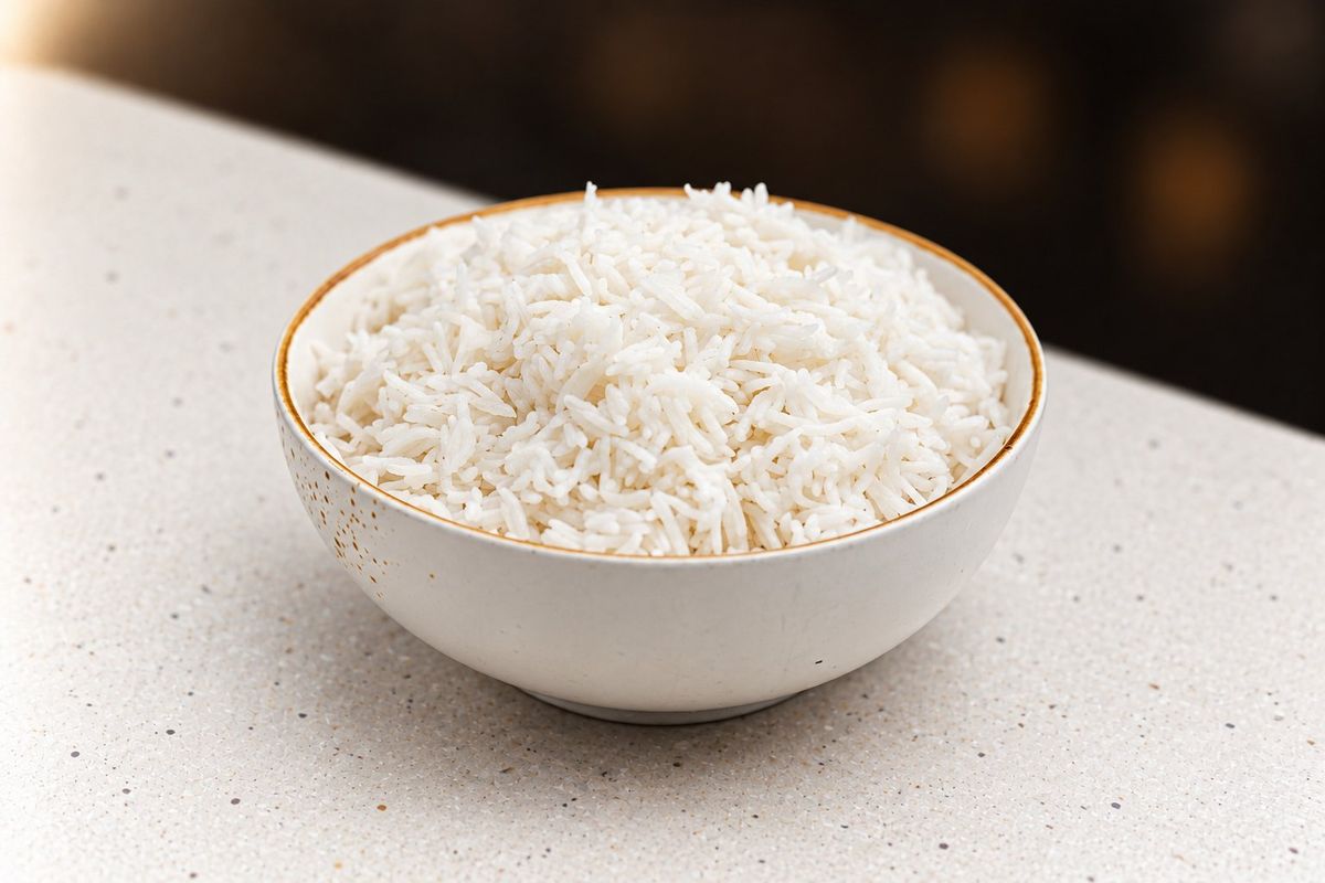 Steam Rice — plated at Levitate